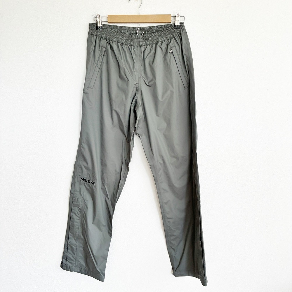 Marmot PreCip 440 Rain Pants Mens S Gray Waterproof Nylon Hiking Outdoor